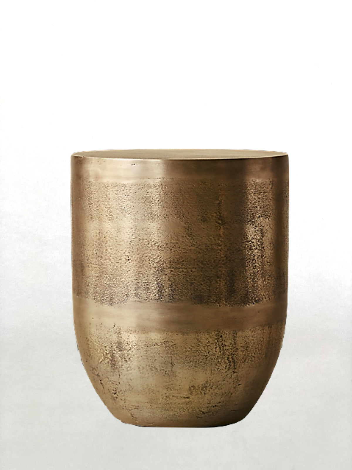 Brass Drum Side Table